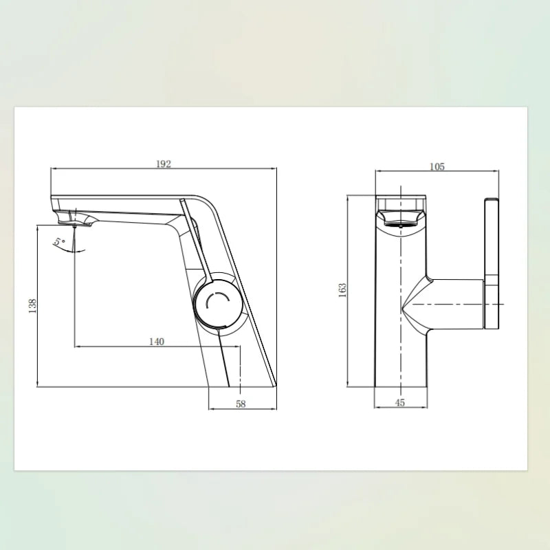 High-end Temperature Display Basin Faucet LED Light