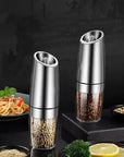 Electric Gravity Salt And Pepper Grinder Mill Set With Blue Light