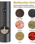 Electric Salt And Pepper Grinder With Adjustable Coarseness