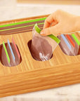 Bamboo Organizer Food Film Dispenser Wrap Dispenser